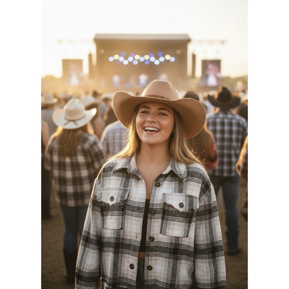 La Miel Plaid Jacket Womens Medium Frayed Hem Shacket Lightweight Festival